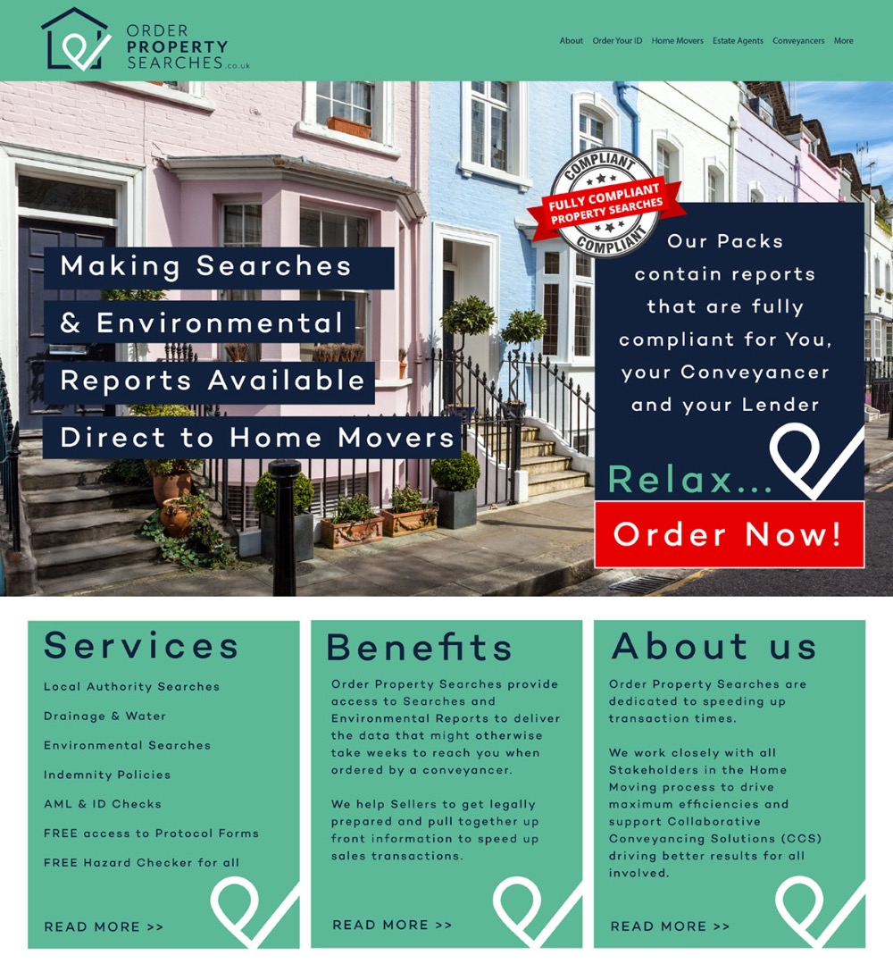 Order Property Searches Website Design Visual